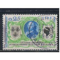 Франция 1968 200 летие присоединения Корсики Людовик XV Гербы #1572