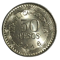 Колумбия 50 песо, 2018 [UNC]