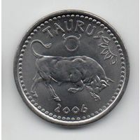 РЕСПУБЛИКА СОМАЛИЛЕНД. 10 ШИЛЛИНГОВ 2006. ЗНАКИ ЗОДИАКА. ТЕЛЕЦ