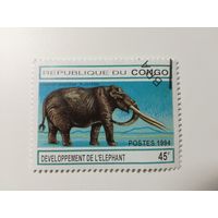 Конго 1994. Доисторические слоны. Фауна