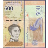 Венесуэла, 500 боливаров 2018 г., P-108b, UNC