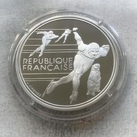 Франция 100 франков 1990 - XVI зимние Олимпийские Игры, Альбервиль 1992 - Конькобежный спорт - с 1 руб. и без минималки!