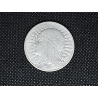 Монета 5 злотых 1932 года. Ядвига
